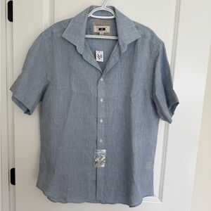 Men's Blue Short Sleeve Shirt